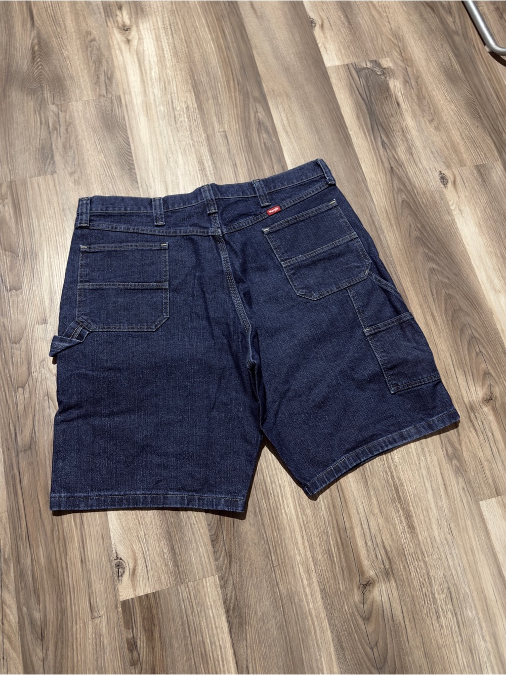 Raw Denim Wrangler Carpenter Shorts • Size 40